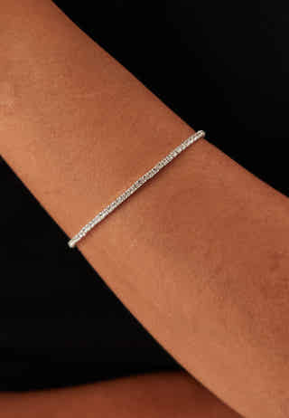 Arash Crystal Bracelet Silver-