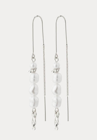 Berthe Pearl Chain Earrings Si