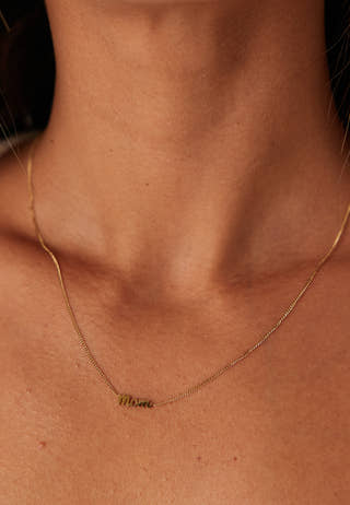 Mom Necklace Gold-plated