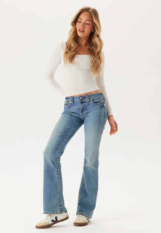 Becca Mid Rise Boot Cut Big T